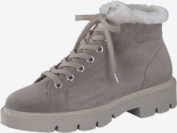 Paul Green Lace-Up Ankle Boots in Grey: front