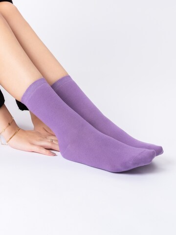 Chaussettes 'Leo-Print' Occulto en violet