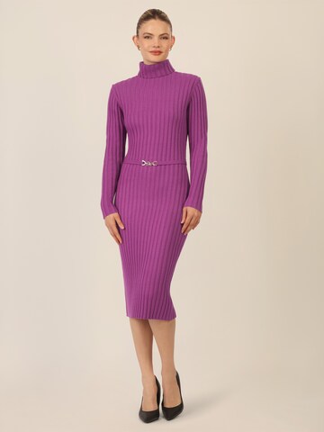 APART Knitted dress in Purple: front