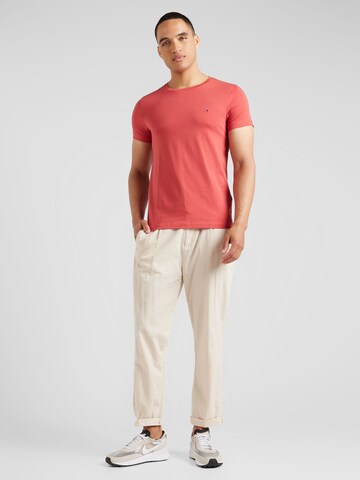 TOMMY HILFIGER Slim fit Μπλουζάκι σε κόκκινο