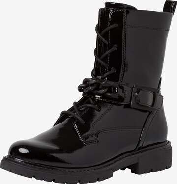 JANA Lace-Up Ankle Boots in Black: front