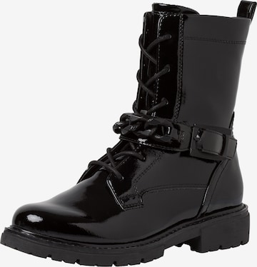 JANA Lace-Up Ankle Boots in Black: front