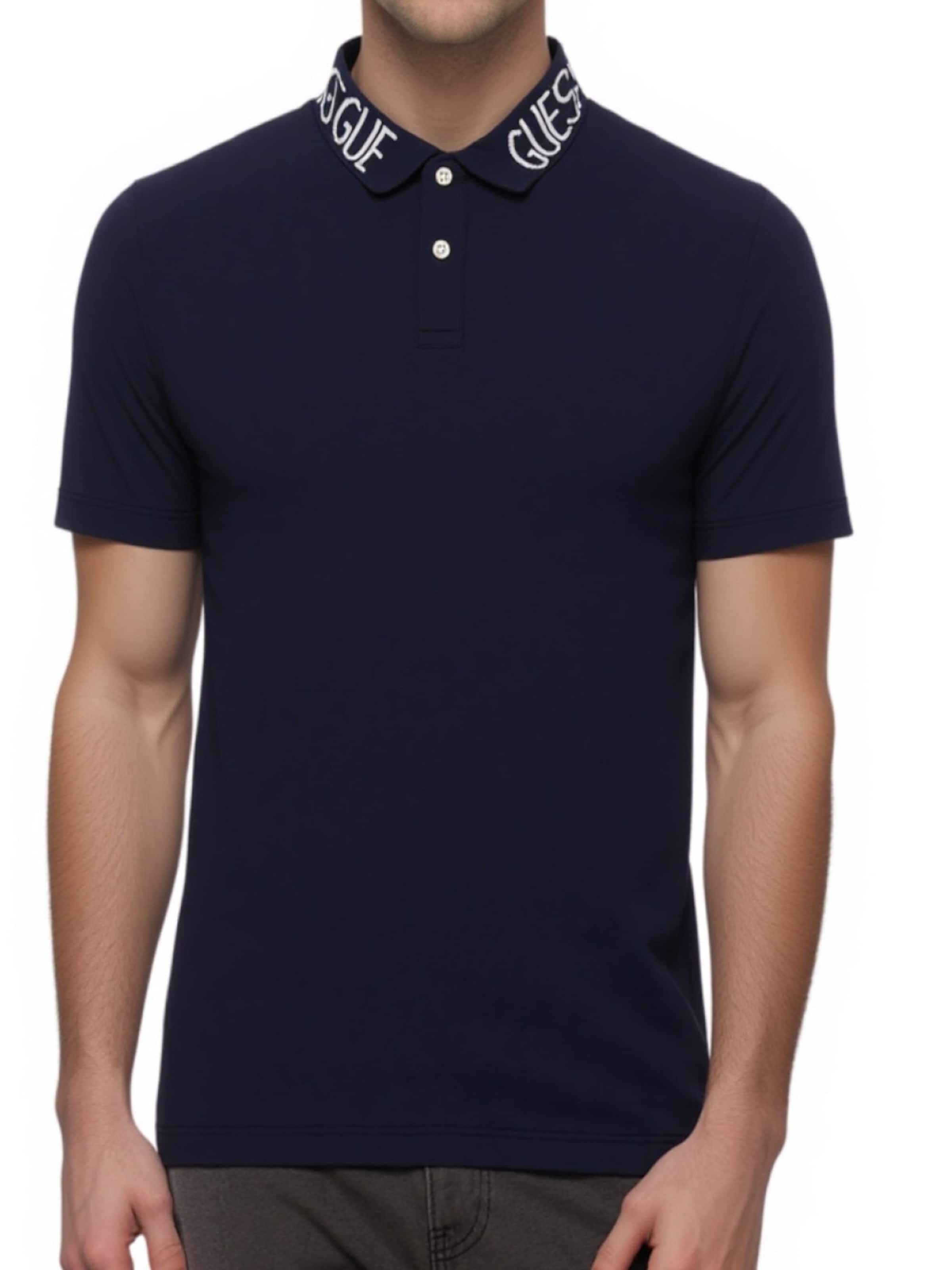 GUESS Poloshirt 'Nolan' in Blau