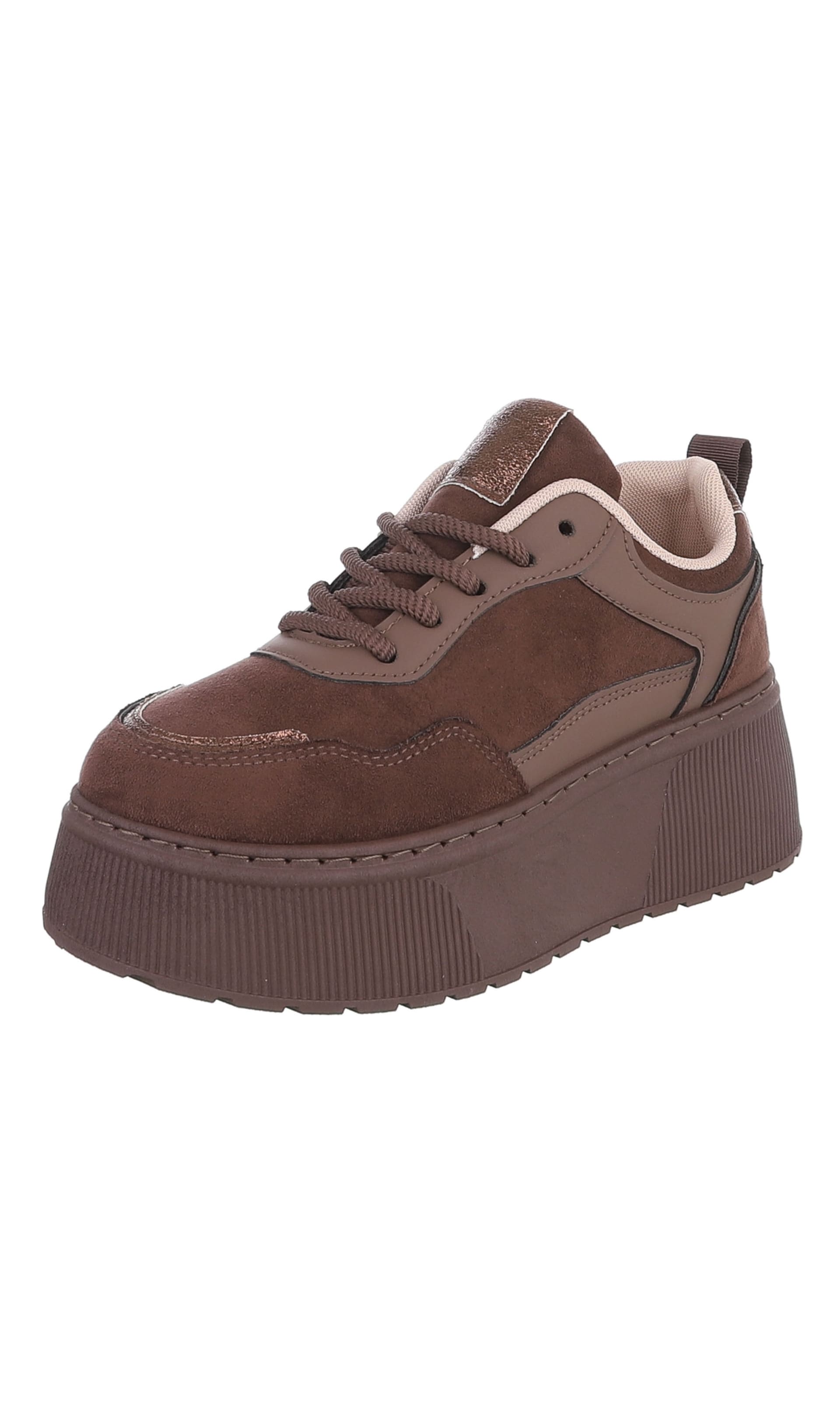 Ital-Design Sneakers in Braun: Vorderseite