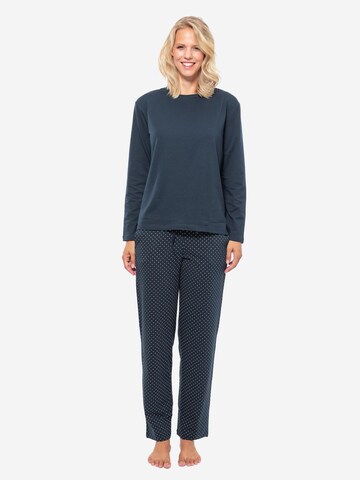 SCHIESSER Pyjama 'Cotton' in Blauw