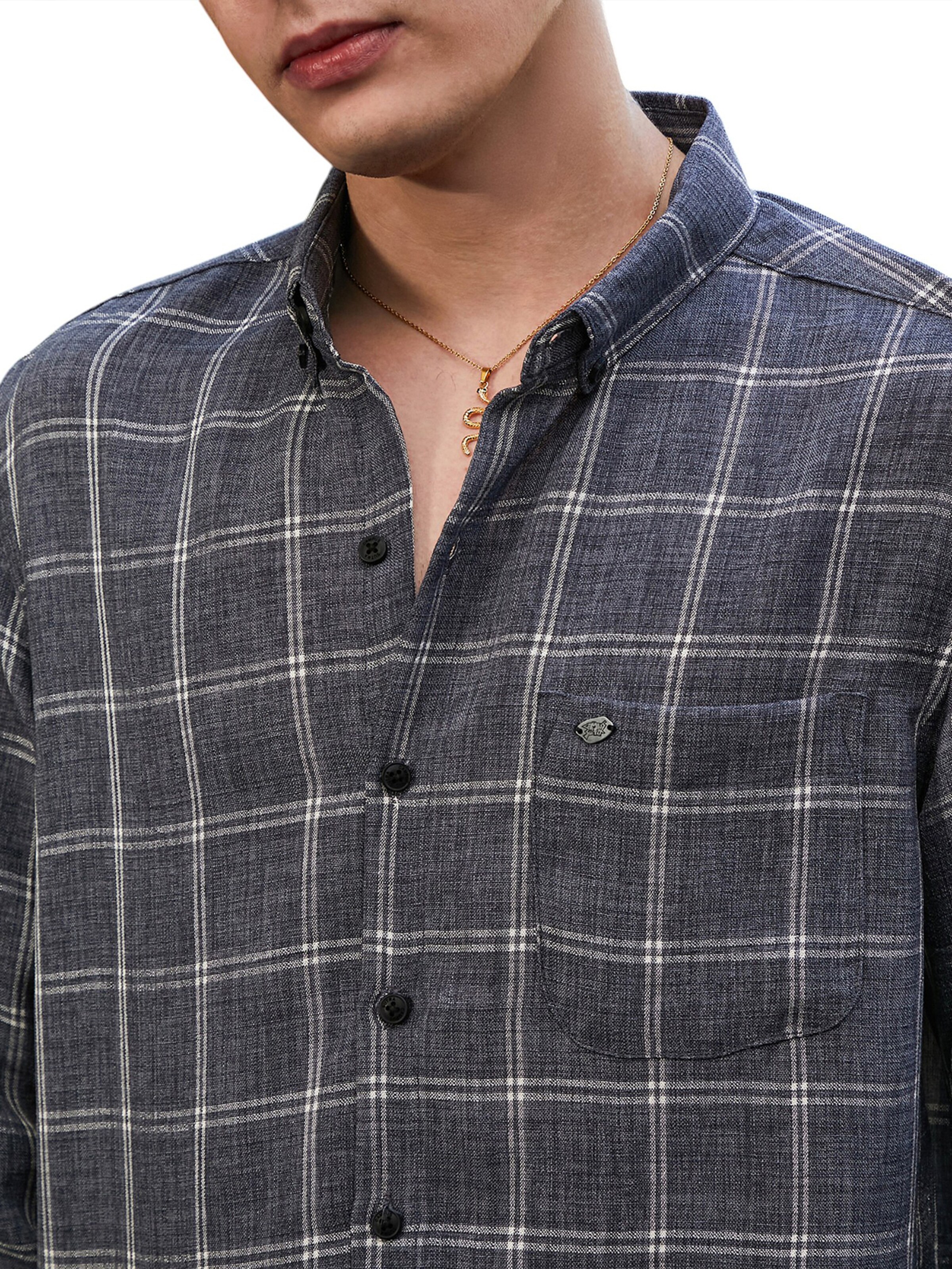 Campus SutraRegular Fit Košulja 'Jayleen' - siva boja