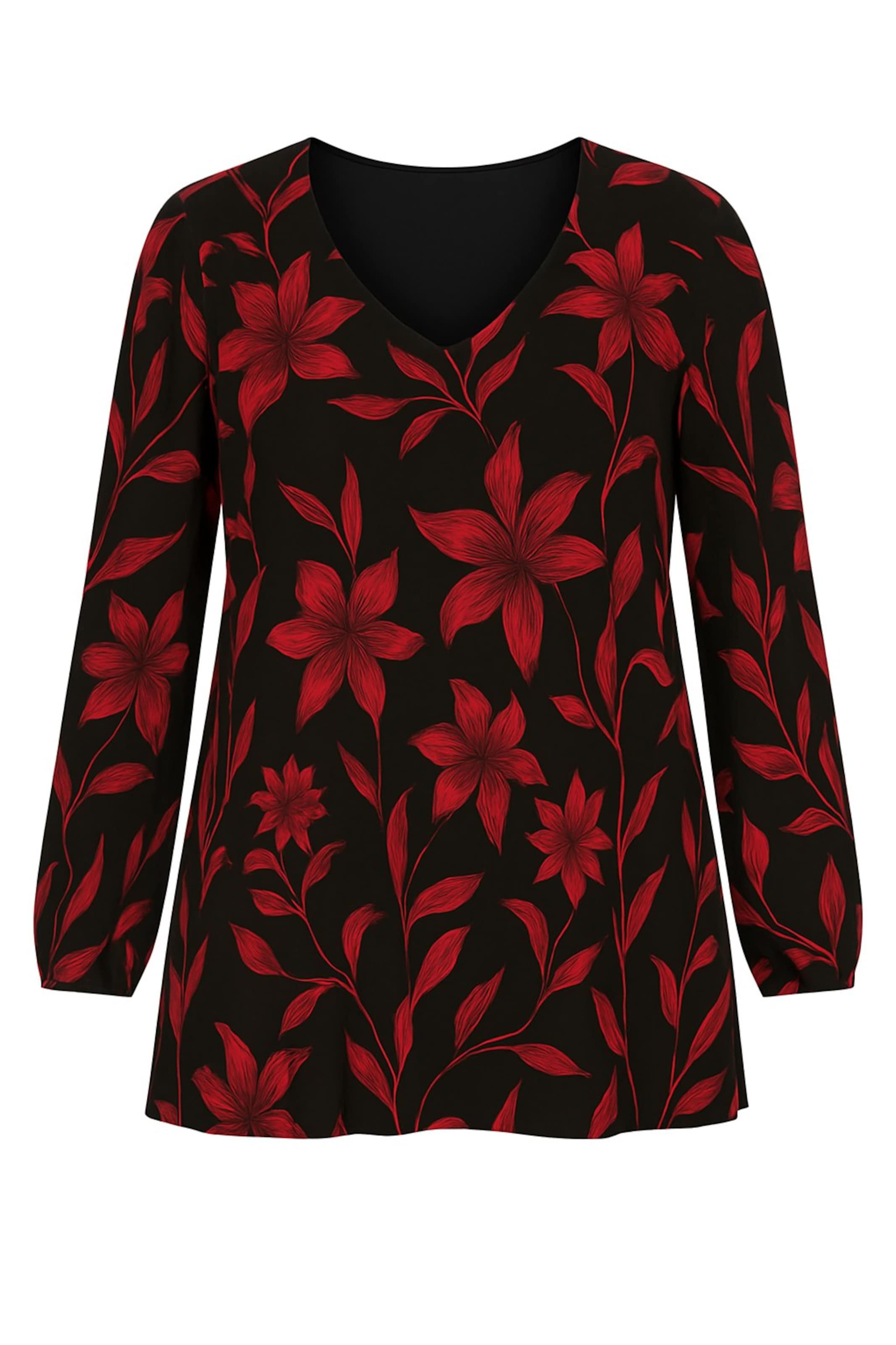 Shape Of You Blouse in Zwart: voorkant