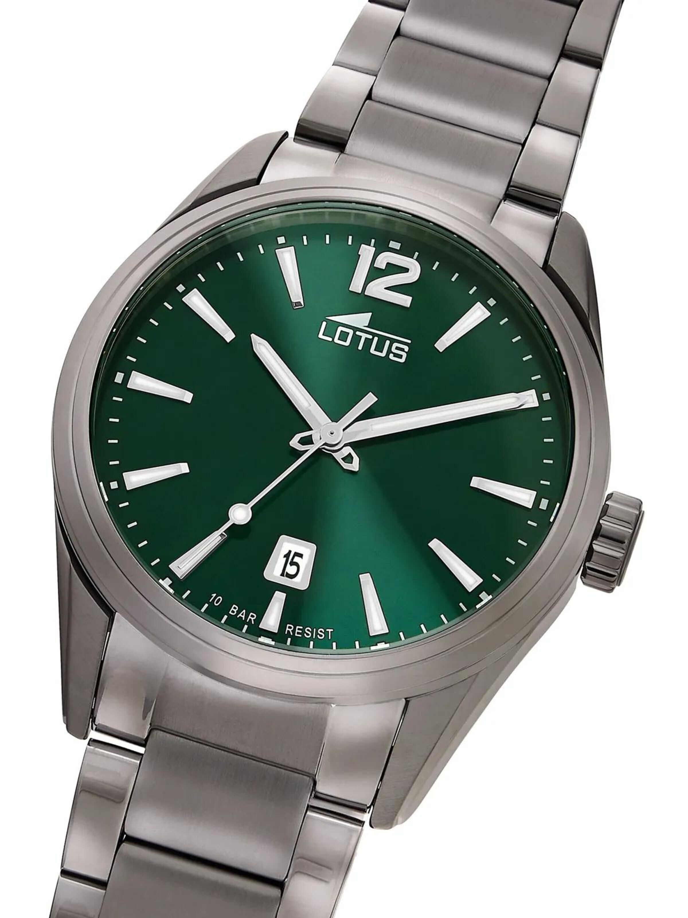 Montre à affichage analogique Lotus en vert