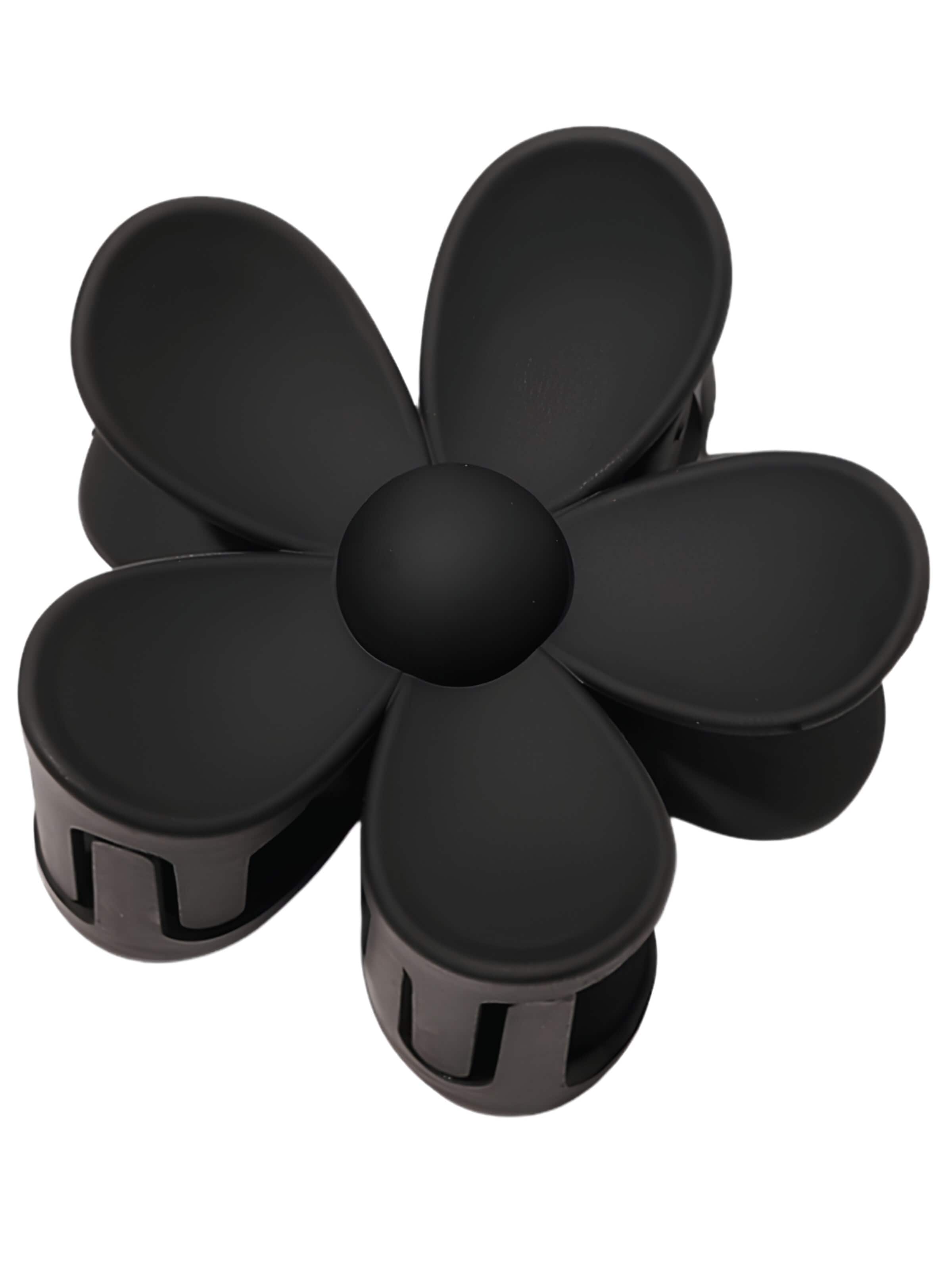 soho Hair accesoires Hair jewelry 'Bloom Hair Claw - Black' in Black: front