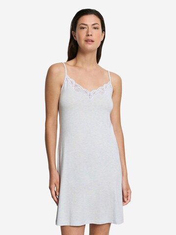 Hanro Nachthemd ' Natural Elegance ' in Blauw: voorkant