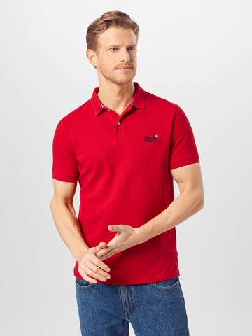 Superdry Regular fit Shirt in Rood: voorkant