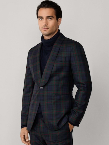Hackett London Slim fit Suit Jacket 'Tartan' in Green
