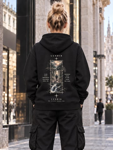 LUNØIR Studio Tréning póló 'Keep Going' - fekete
