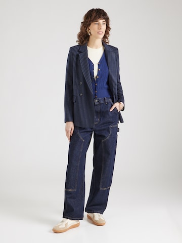 Blutsgeschwister - Casaco de malha 'Save the World' em azul