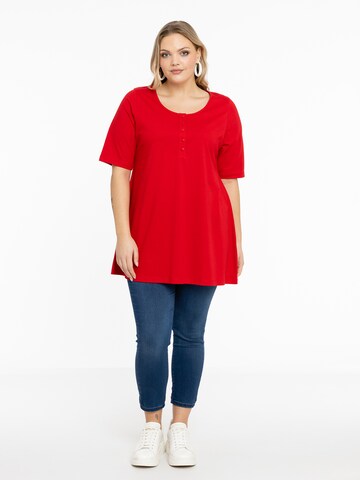YOEK Tuniek ' COTTON ' in Rood