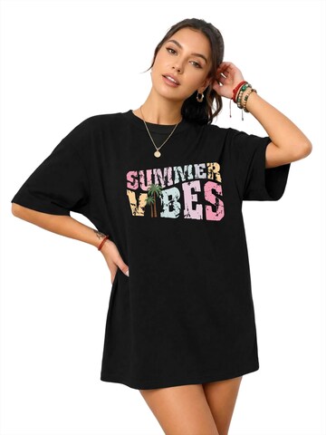 GORHEY - Camiseta en negro: frente