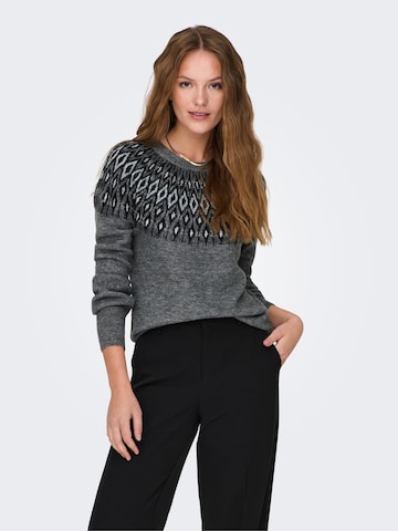 ONLY Sweater 'Alina' in Grey: front