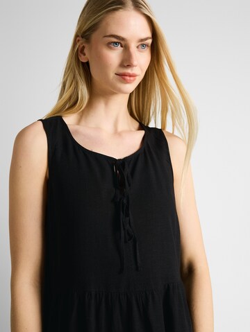 TOM TAILOR DENIM Kleid in Schwarz