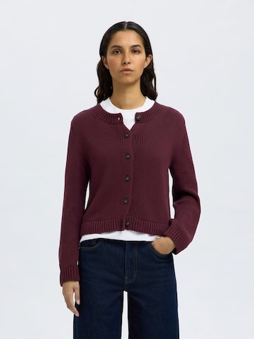SELECTED Cardigan 'SLFIVY' i lilla: forside