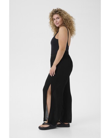 KAFFE CURVE Wide leg Broek in Zwart