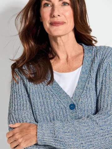 Goldner Strickjacke in Blau
