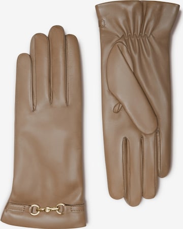 Isabel Bernard Full finger gloves in Brown: front