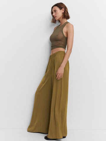 Wide Leg Pantalon 'Moon' MANGO en jaune