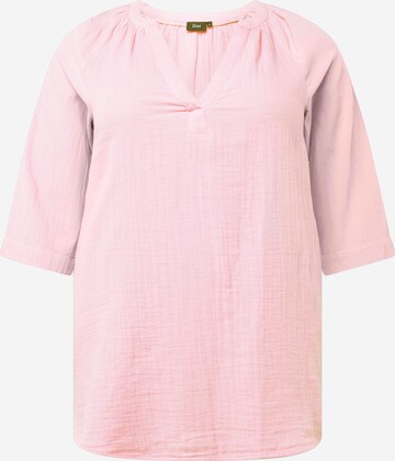 Camicia da donna 'MELODY' di Zizzi in rosa: frontale