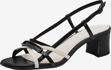 Sandales Tamaris en noir : devant
