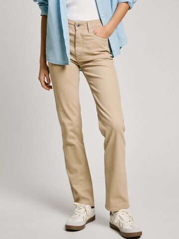 Pepe Jeans Slim fit Trousers 'Tessa' in Brown: front