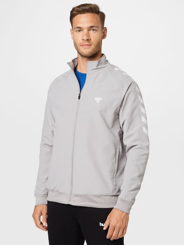 Hummel Athletic Jacket in Grey: front