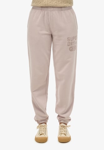 Superdry Loosefit Παντελόνι σε λιλά: μπροστά