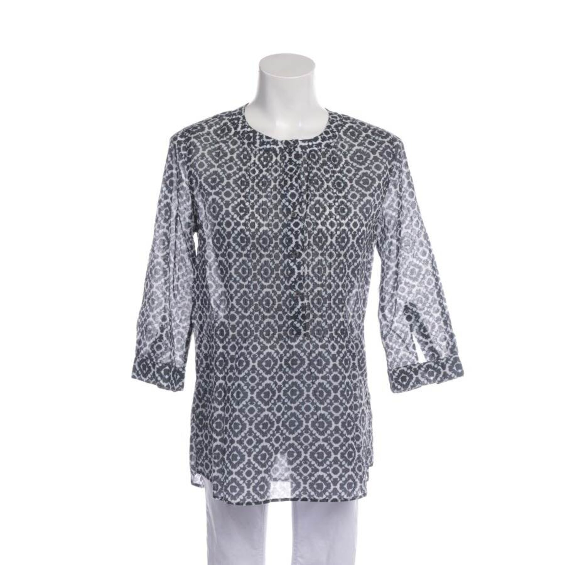 0039 Italy Bluse / Tunika S in Blau: Vorderseite