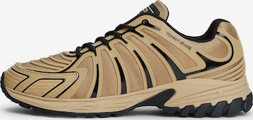 Baskets basses Tommy Jeans en beige : devant