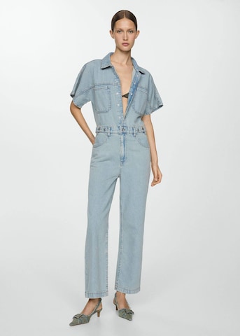 MANGO Jumpsuit 'Cesca' in Blauw: voorkant