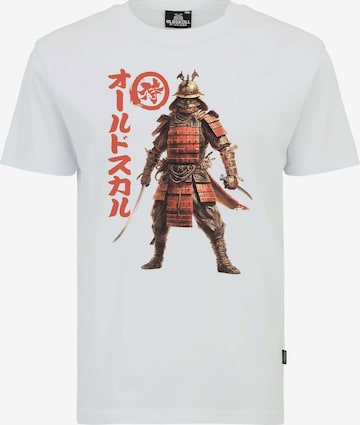 Oldskull Shirt 'Asian Shogun Legacy Graphic' in White: front