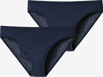 SCHIESSER Slip 'Invisible Lace' in Blauw: voorkant