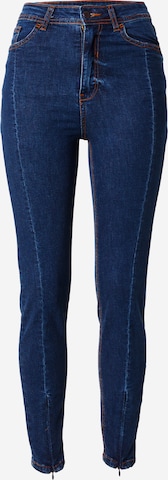Nasty Gal Skinny Jeans in Blauw: voorkant