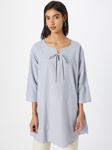 Cream Tuniek 'Malinka' in Blauw: voorkant