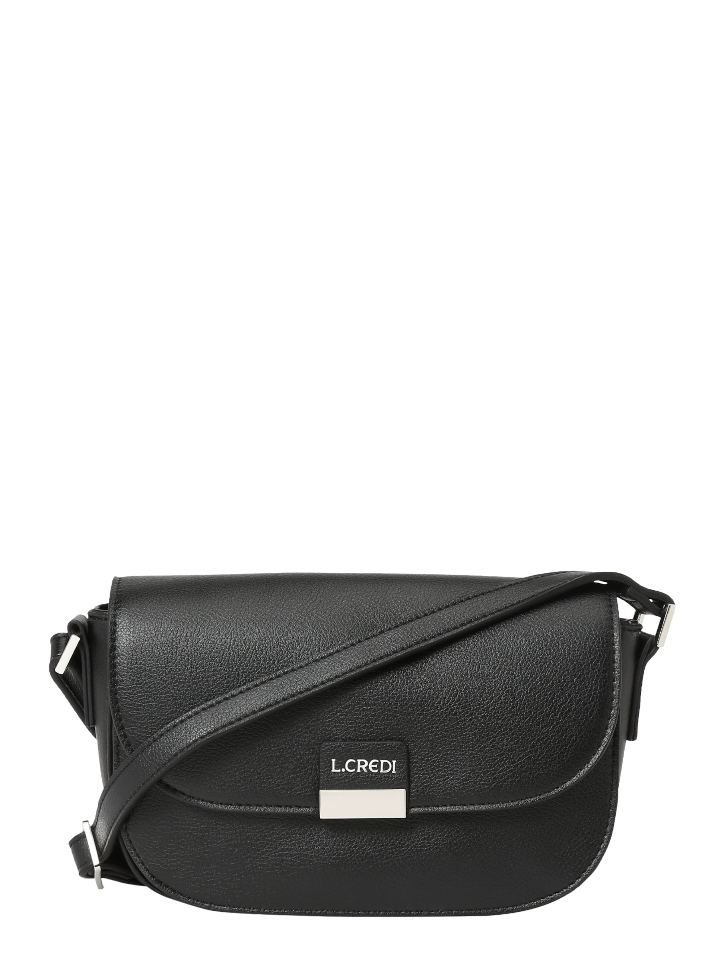 L.CREDI - Bolso de hombro 'Janina' en negro: frente