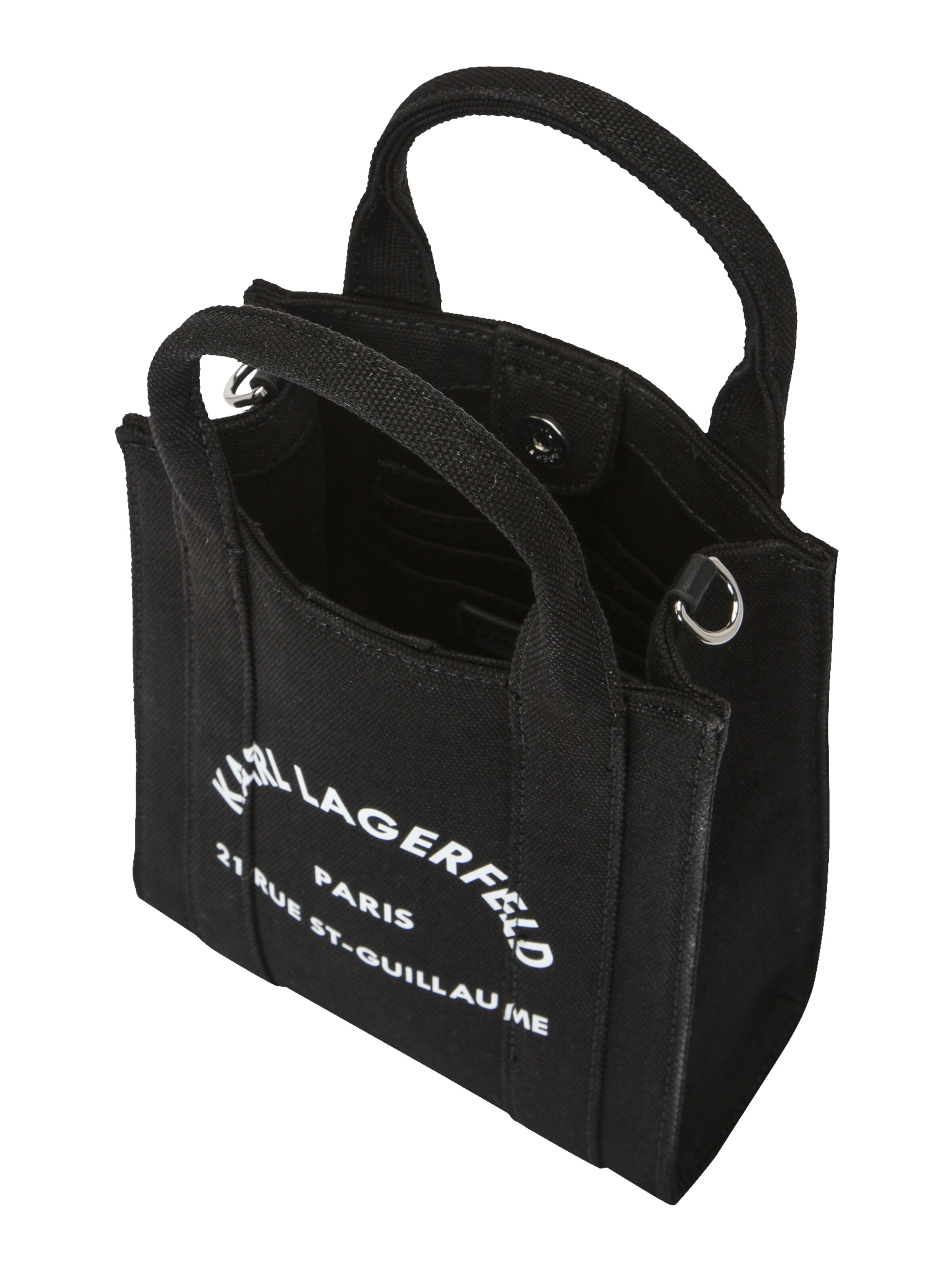 Karl Lagerfeld Käsilaukku 'Rue St-Guillaume' värissä musta