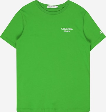 Calvin Klein Jeans - Camiseta en verde: frente