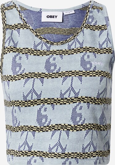 Obey Kootud topp 'ESTELLE' helepruun / sinine / suitsusinine / must / valge, Tootevaade