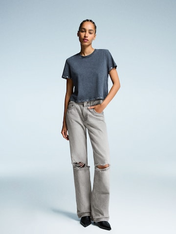 Bershka Wide leg Jeans in Grijs