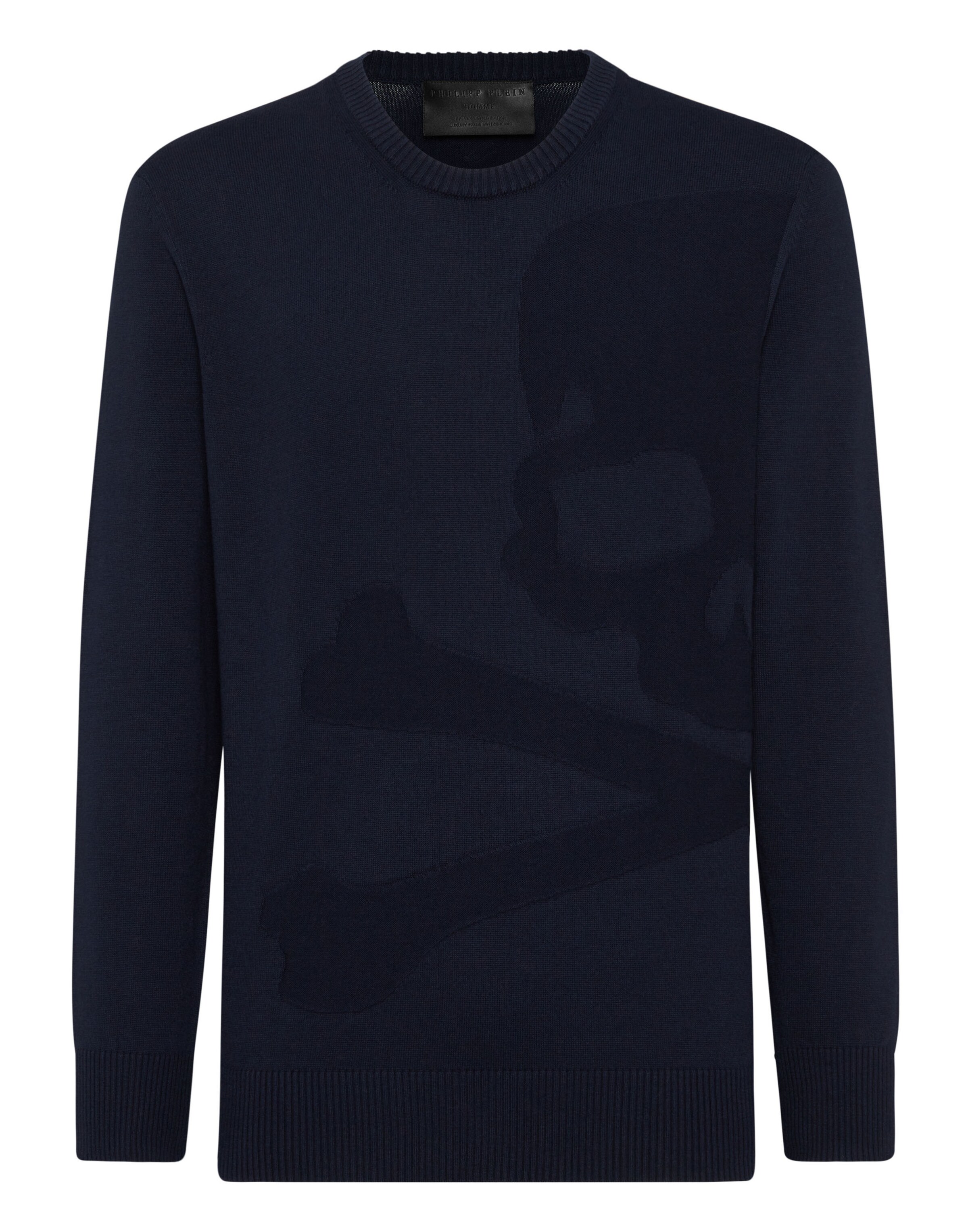 Philipp Plein - Pullover 'Skull&Bones' em azul: frente