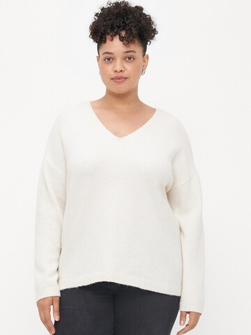 Vero Moda Curve Pullover 'BESTI' in Beige: Vorderseite