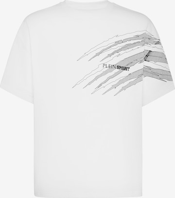 Plein Sport - Camiseta 'Scratch' en blanco: frente