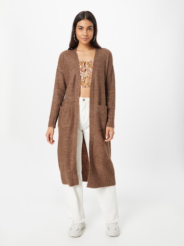 Vero Moda Aware Knitted Coat 'ADLENE' in Brown: front