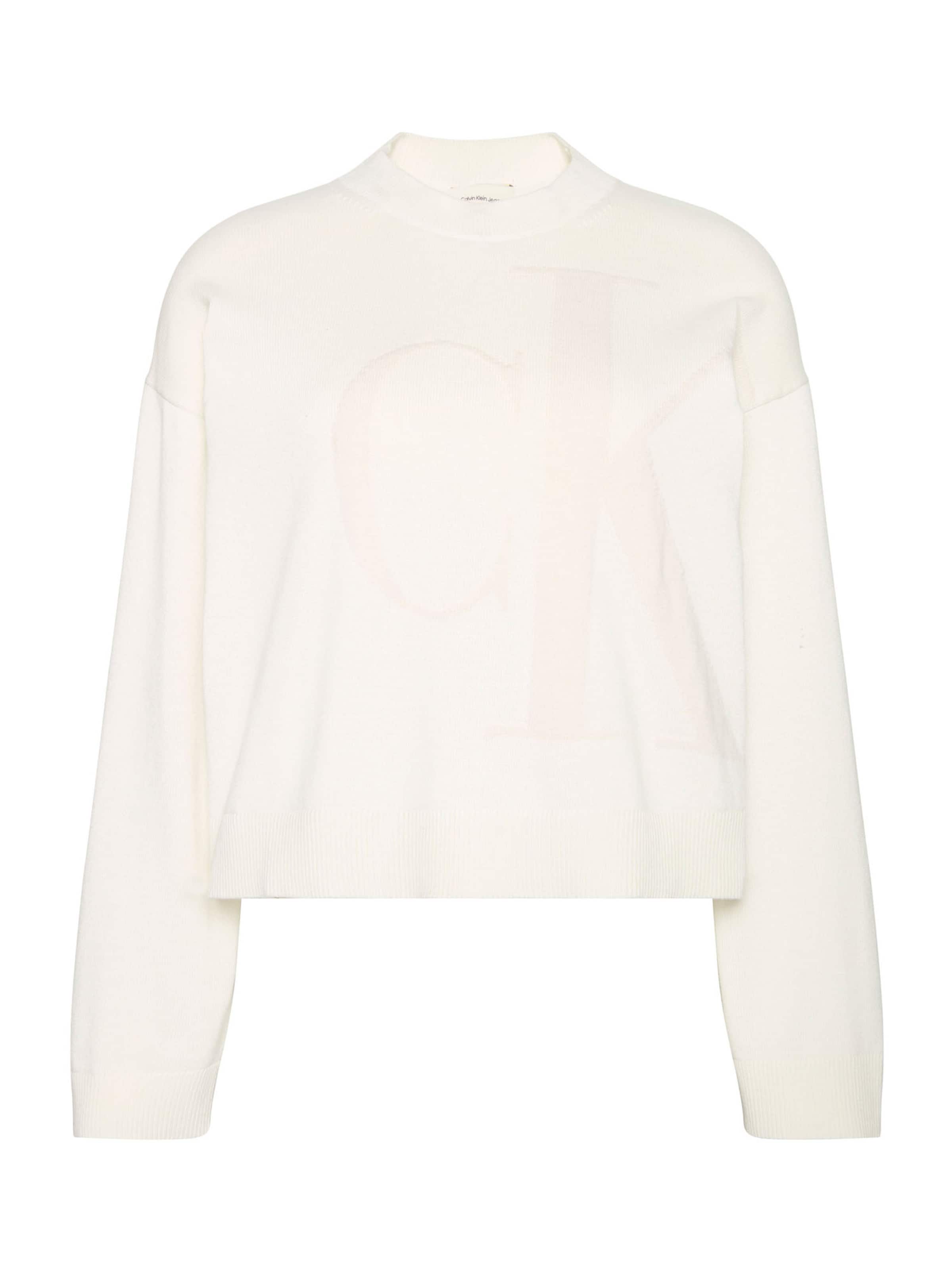 Calvin Klein Jeans Πουλόβερ σε λευκό: μπροστά