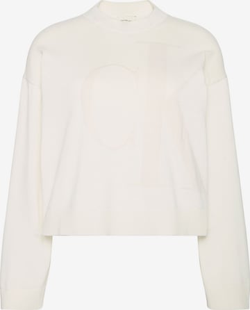Calvin Klein Jeans Trui in Wit: voorkant